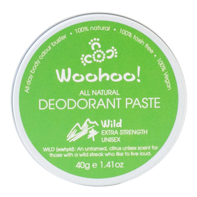 Deodorant in a Tin - Wild Extra Strength Unisex (40g)-body-MintEcoShop