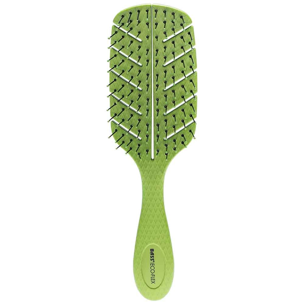 Bass Brushes Bio-Flex Detangler Hair Brush - Green