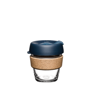 KeepCup Reusable Coffee Cup - Brew Glass & Cork - Extra Small 6oz Blue (Spruce)