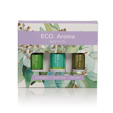 Eco Aroma Essential Oil Trio - Fight the Flu (3 Pack)