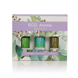 Eco Aroma Essential Oil Trio - Fight the Flu (3 Pack)