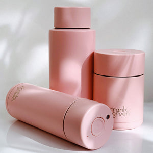 Frank Green Eco Gift Set with Reusable Ceramic Cup and Large Bottle  - Blushed Pink