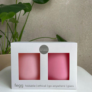 Porter Green Fegg Unbreakable Foldable Silicone Tumblers - Osaka (Flamingo & Lotus)
