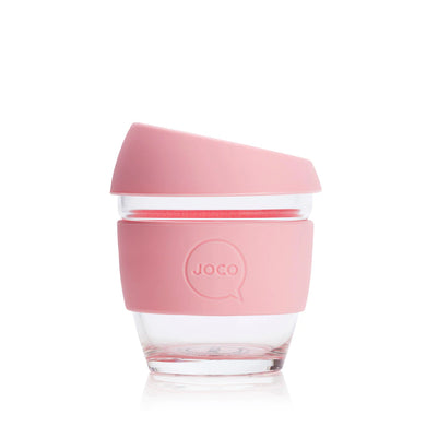 Joco Reusable Glass Coffee Cup Small 8oz/236ml - Strawberry
