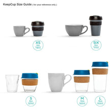 Load image into Gallery viewer, KeepCup Reusable Coffee Cup - Brew Glass &amp; Cork - Medium 12oz Deep Blue (Spruce)