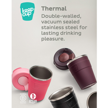 Load image into Gallery viewer, KeepCup Stainless Steel Thermal Coffee Cup - Medium 12oz Maroon (Alder)