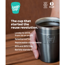Load image into Gallery viewer, KeepCup Stainless Steel Thermal Coffee Cup - Large 16oz Turquoise/Blue (Australis)