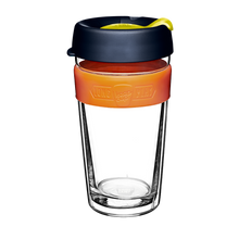 Load image into Gallery viewer, KeepCup Reusable Coffee Cup - Brew LongPlay Glass Double Wall - Large 16oz Orange (Banksia)