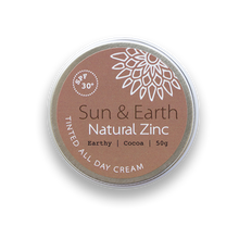 Load image into Gallery viewer, Sun &amp; Earth Natural Zinc Tinted All Day Cream - Earthy / Cocoa (50g)