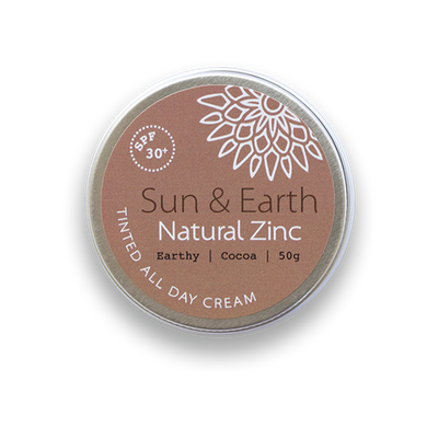 Sun & Earth Natural Zinc Tinted All Day Cream - Earthy / Cocoa (50g)