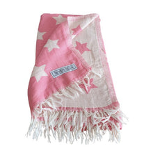 Load image into Gallery viewer, Seven Seas Turkish Towel / Sarong - Premium Stars - Punch Pink