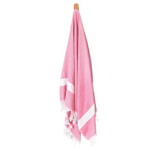 Load image into Gallery viewer, Seven Seas Turkish Towel / Sarong - Premium Diamond Jewel - Fuschia Pink