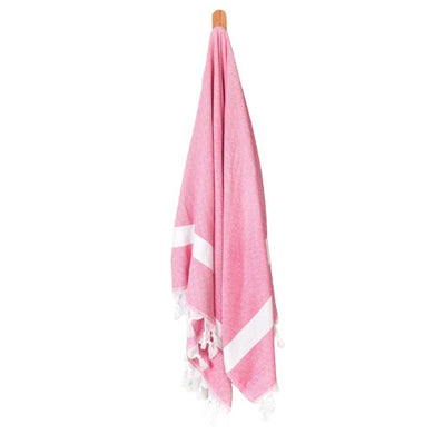 Seven Seas Turkish Towel / Sarong - Premium Diamond Jewel - Fuschia Pink