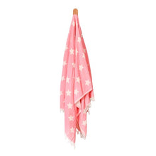 Load image into Gallery viewer, Seven Seas Turkish Towel / Sarong - Premium Stars - Punch Pink