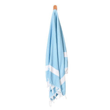Load image into Gallery viewer, Seven Seas Turkish Towel / Sarong - Premium Diamond Jewel - Turquoise Blue