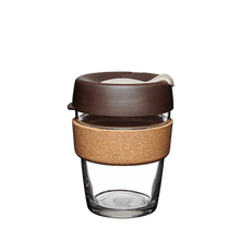 Load image into Gallery viewer, KeepCup Reusable Coffee Cup - Brew Glass &amp; Cork - Medium 12oz Brown (Almond)