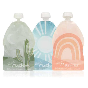 Little Mashies Reusable Squeeze Food Pouch - Sun (2 Pack)