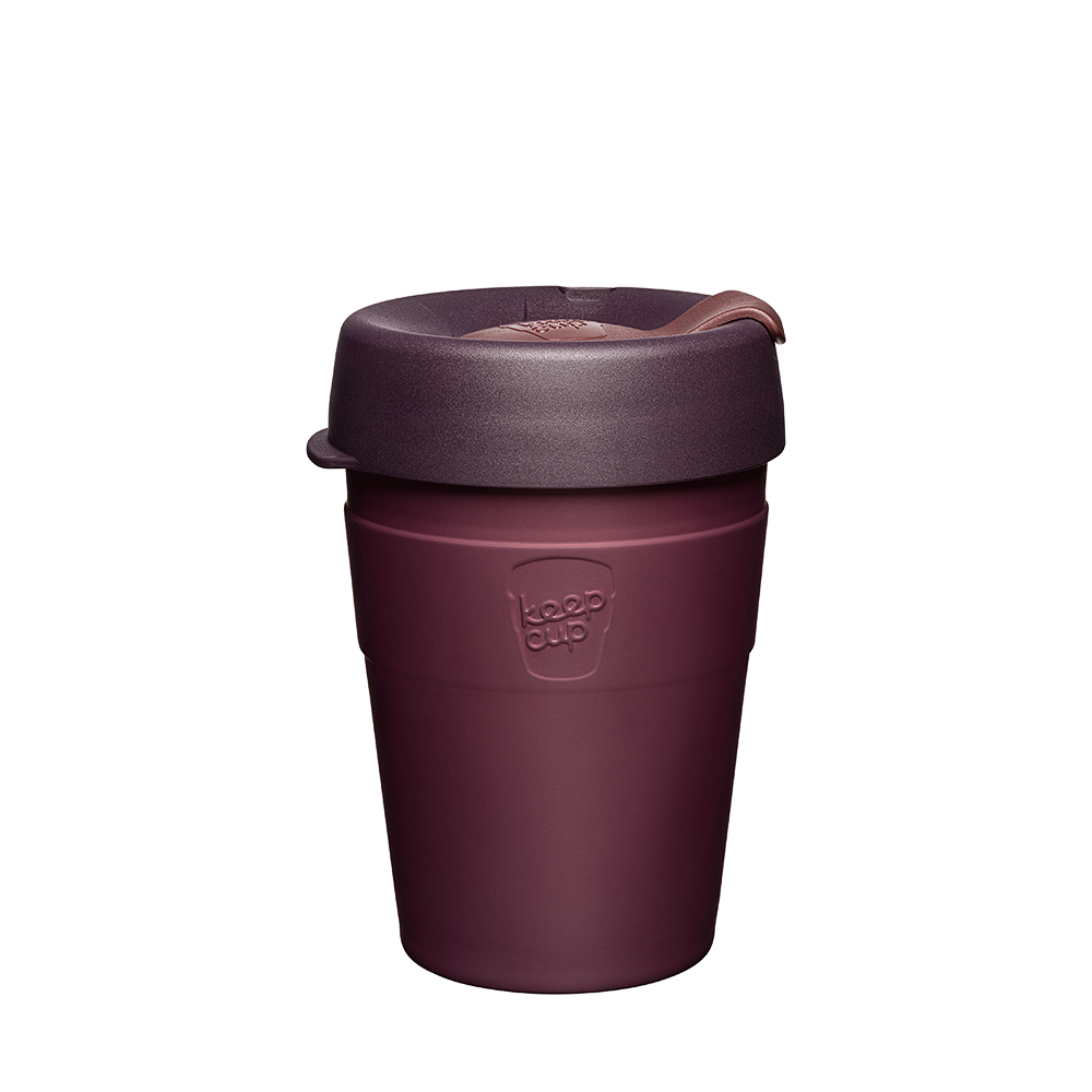 KeepCup Stainless Steel Thermal Coffee Cup - Medium 12oz Maroon (Alder)