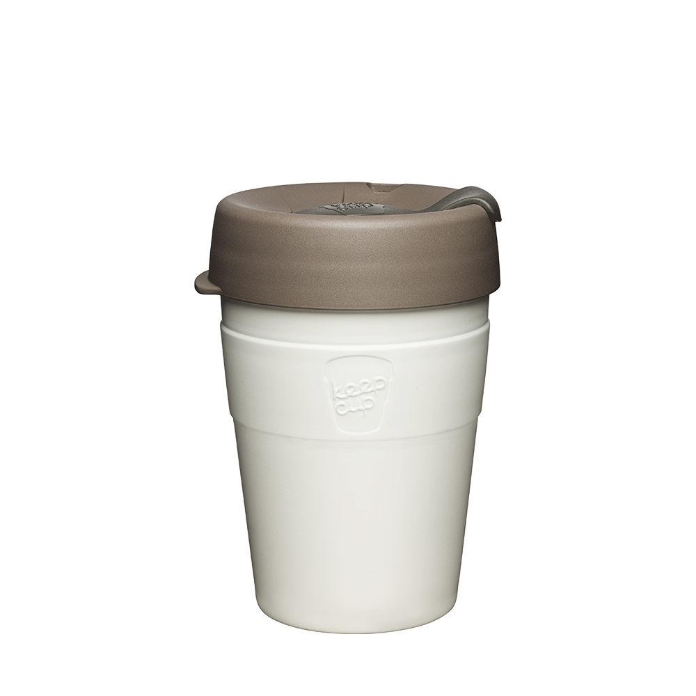 KeepCup Stainless Steel Thermal Coffee Cup - Medium 12oz White (Latte)